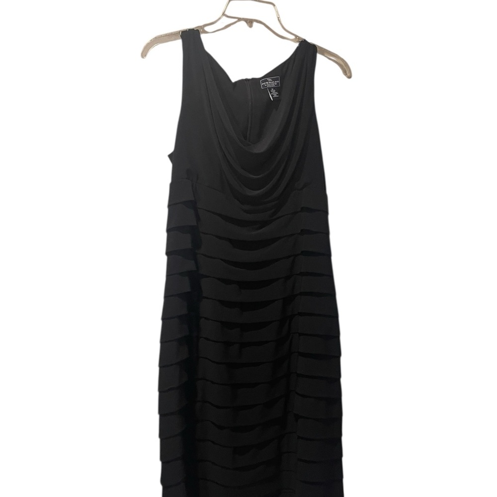 American Living Black Layered Midi Dress